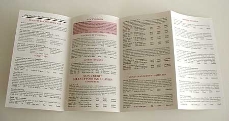 inside of brochure